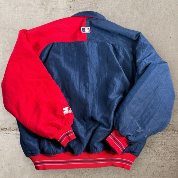 Vintage Cleveland Indians Starter Jacket Large Script MLB Diamond Collection 90s - Picture 3 of 15